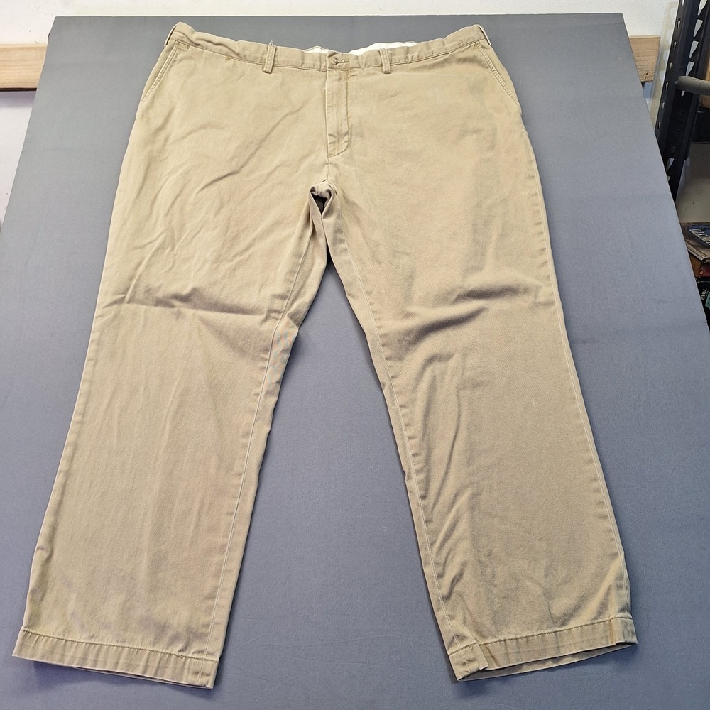 Polo Ralph Lauren Mens 48x30 Classic Fit Chino Pants Tan Khaki Cotton Twill 1606